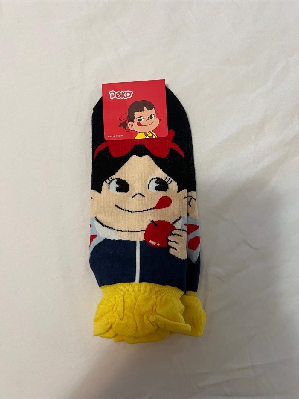 Amazon Peko Snow White Character Socks - Black, Navy, Yellow, Red